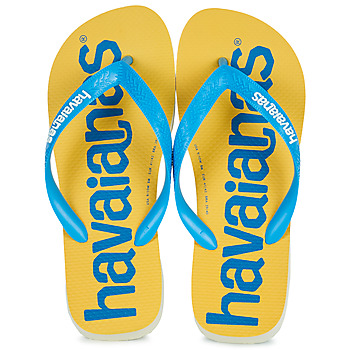Chaussures Tongs Havaianas TOP LOGOMANIA 2 Yellow / Blue