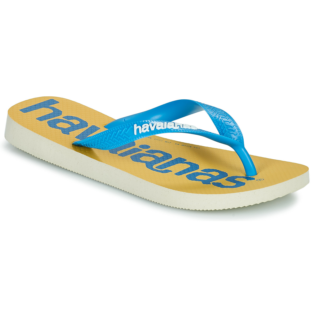Chaussures Tongs Havaianas TOP LOGOMANIA 2 Yellow / Blue