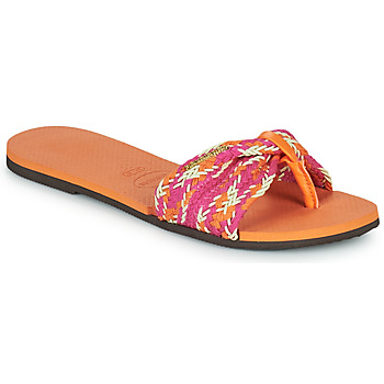 Chaussures Femme Tongs Havaianas YOU ST TROPEZ MESH Pink / Orange