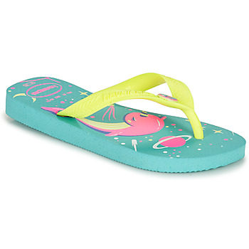 Chaussures Fille Tongs Havaianas KIDS FANTASY Blue / Pink
