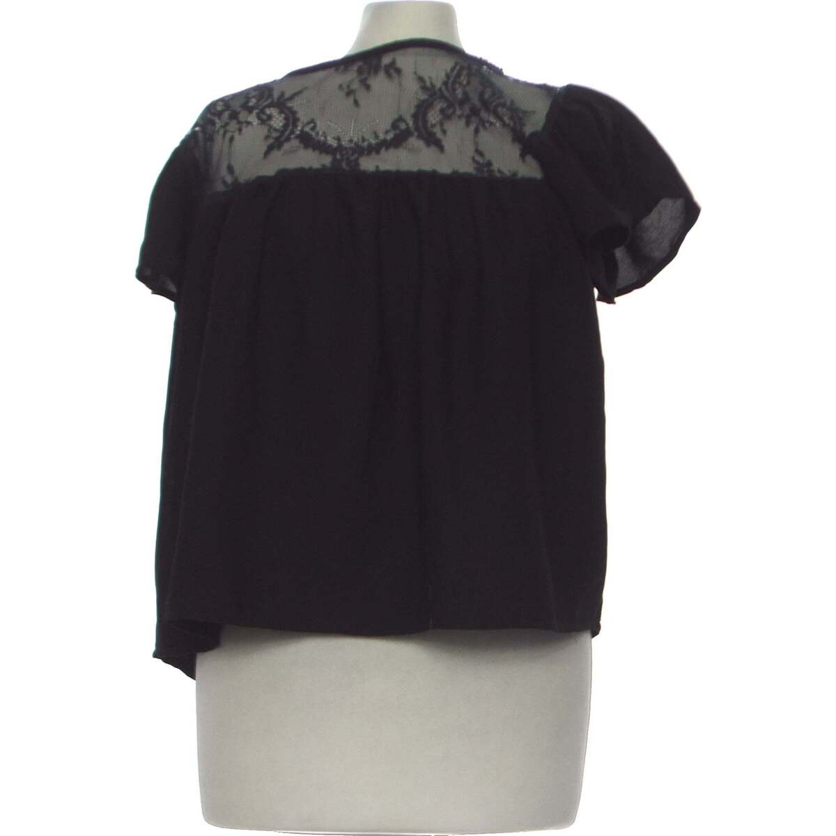 Vêtements Femme T-shirts & Polos Mango top manches Travel  36 - T1 - S Noir Noir