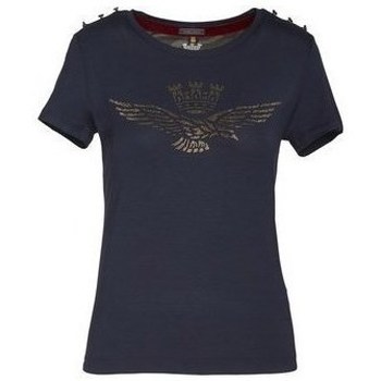 Vêtements Femme T-shirts manches courtes Aeronautica Militare 202TS1809DJ41408 Marine