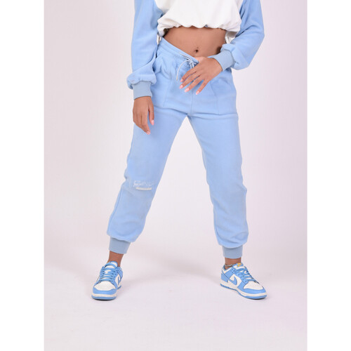 Vêtements Femme Pantalons de survêtement Désir De Fuite Jogging F214112 Bleu