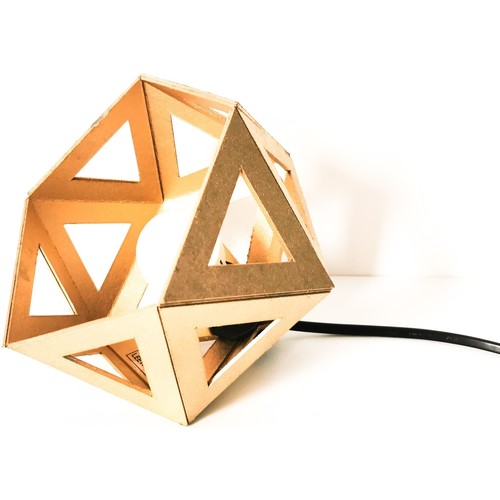 Maison & Déco Lampes à poser Leewalia Lampe de chevet Origami or Doré