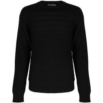 Vêtements Homme Pulls Les Hommes LJK402-660U | Round Neck Sweater with Pleats Noir