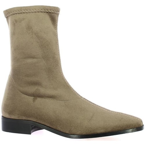 Chaussures Femme boots Boots Pao boots Boots stretch velours Beige
