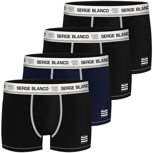 Serge Blanco Lot de 4 Boxers coton homme avec surpiqûres Class Bleu -  Livraison Gratuite | Spartoo ! - Sous-vêtements Boxers Homme 29,90 €
