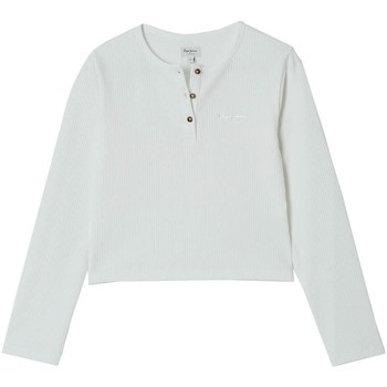 Vêtements Fille Balmain White Virgin Wool-cashmere Blend Dress Pepe jeans  Blanc