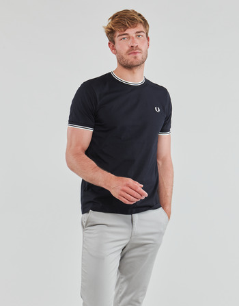 Vêtements Homme T-shirts manches courtes Fred Perry TWIN TIPPED T-SHIRT Philipp Marine