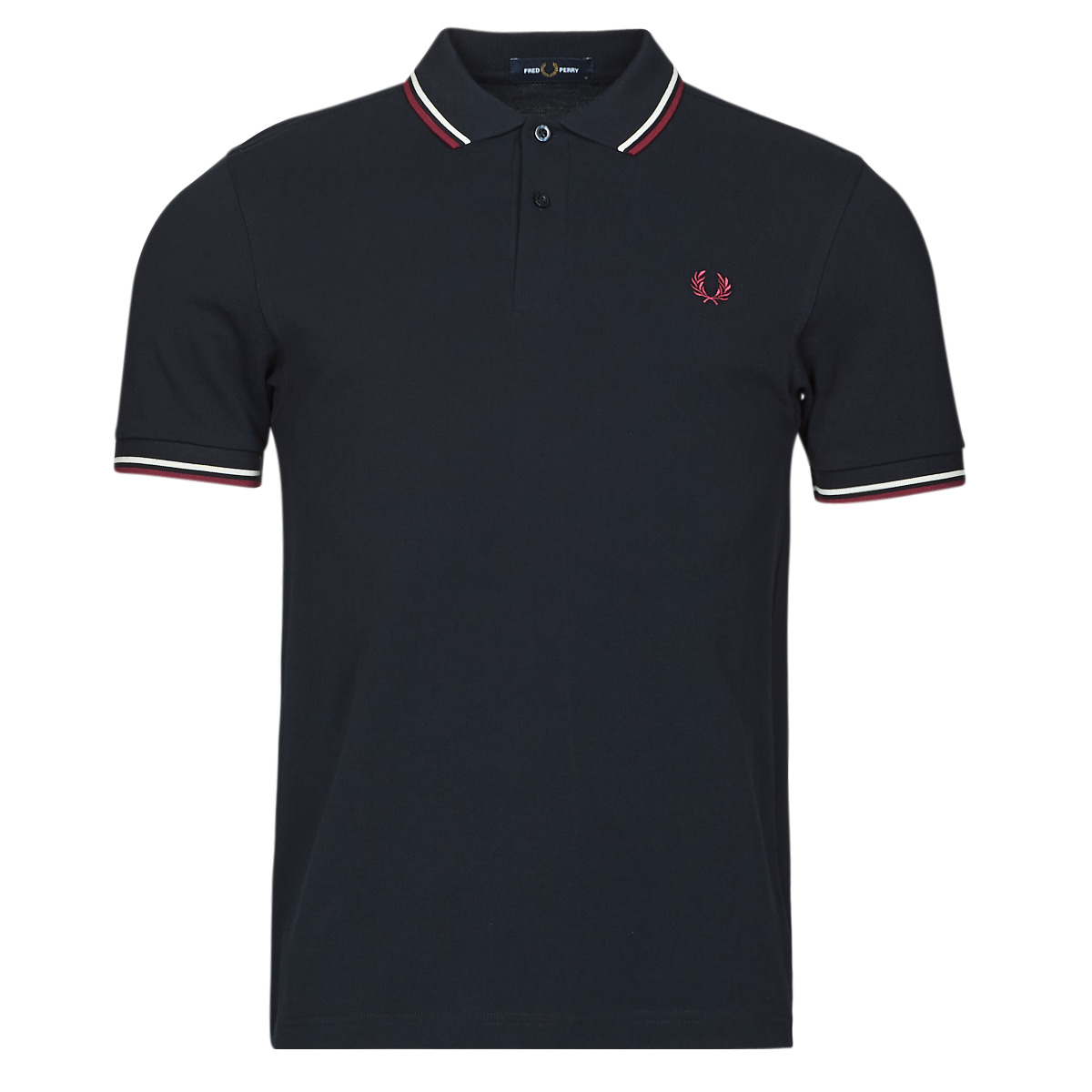 Vêtements Homme Polos manches courtes Fred Perry TWIN TIPPED FRED PERRY SHIRT Marine / Bordeau