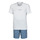 Vêtements Homme Pyjamas / Chemises de nuit Calvin Klein Jeans SHORT SET Marine / Blanc