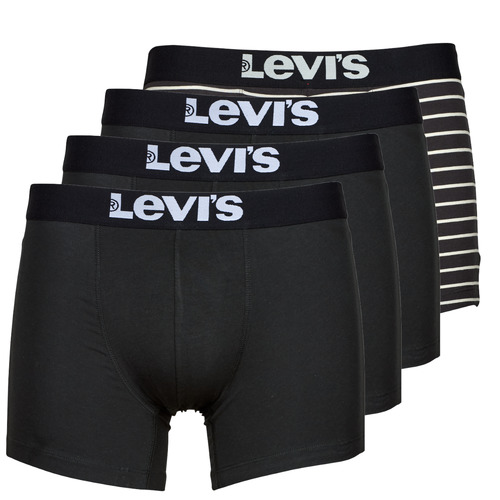 Sous-vêtements Levi's SOLID BASIC X4 Noir - Livraison Gratuite 