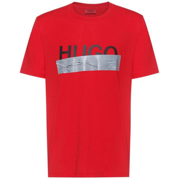 Vêtements Homme T-shirts manches courtes BOSS T-shirt  Boss Regular Fit Rouge avec logo artistique Rouge