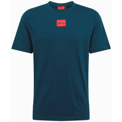 Vêtements Homme T-shirts manches courtes BOSS T-shirt  Regular Fit en coton Diragolino212 Bleu Nuit