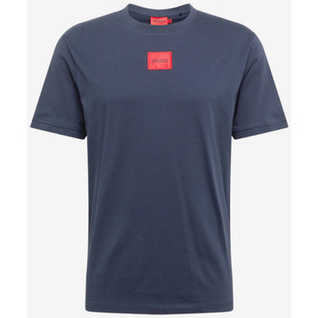Vêtements Homme T-shirts manches courtes BOSS T-shirt  Boss Regular Fit en coton Diragolino212 Bleu Marine