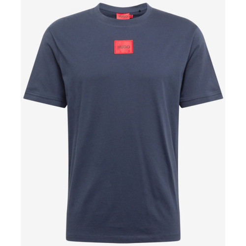 Vêtements Homme Veuillez choisir un pays à partir de la liste déroulante BOSS T-shirt  Diragolino 212 bleu avec étiquette logo rouge Bleu