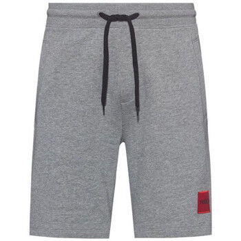 Vêtements Homme Shorts / Bermudas BOSS Short  Diz212 en coton avec étiquette logo Gris Gris