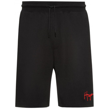 Vêtements Homme Shorts / Bermudas BOSS Short en coton  Noir Dalfie avec logo manuscrit Rouge Noir