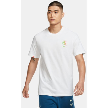 Vêtements T-shirts manches courtes Nike Tee-Shirt  Sportwear Worldwide Globe Blanc Blanc