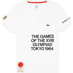 Vêtements Homme T-shirts & Polos Lacoste T-shirt  Olympique Blanc Blanc