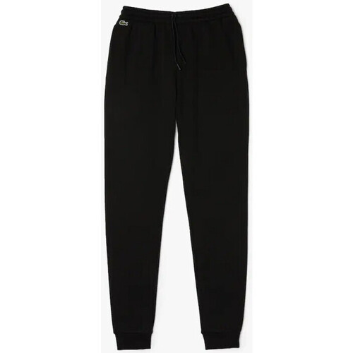 Vêtements Femme Pantalons Logo Lacoste Pantalon de jogging  en molleton léger uni Noir Noir