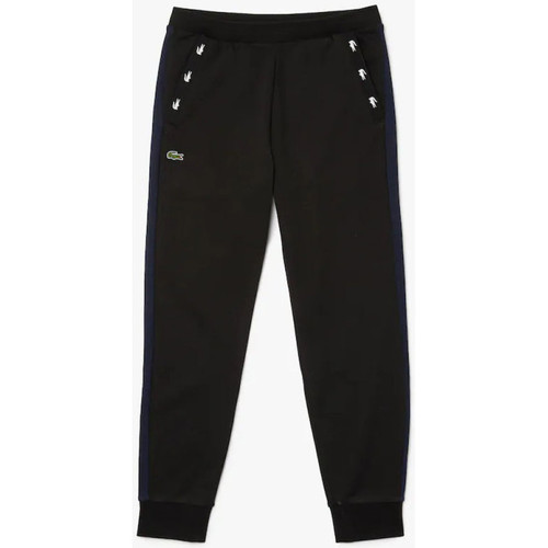 Vêtements Homme Pantalons Lacoste Pantalon de jogging  en molleton avec détails contras Noir