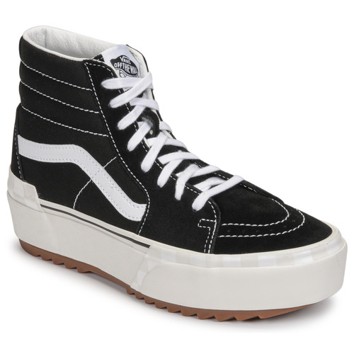 Chaussures Baskets montantes White Vans SK8-HI STACKED Noir