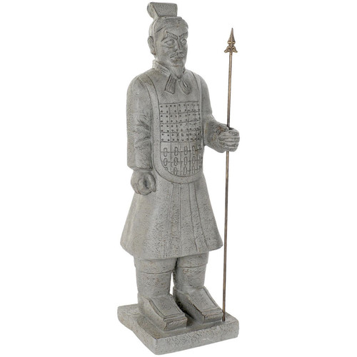 Figurine Pièce Déchec Roi Statuettes et figurines Item International Statue en Fibre de verre d'un Soldat de l'armée de terre c Gris