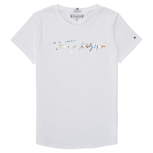 Vêtements Fille T-shirts manches courtes Tommy Hilfiger DAJONET Blanc