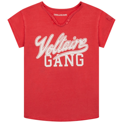 Vêtements Fille T-shirts manches courtes Chemise En Coton LEGUMI Rouge