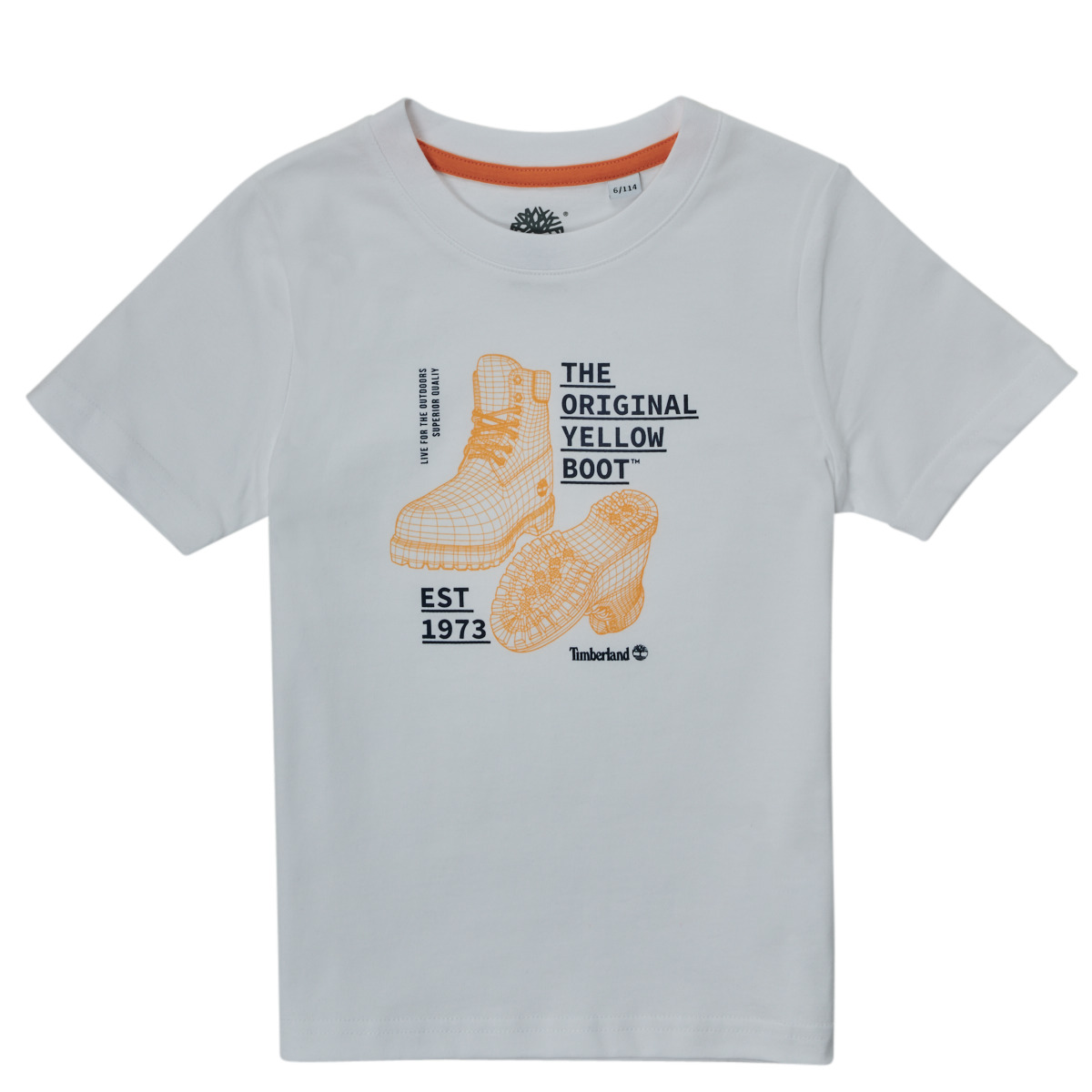 Vêtements Garçon T-shirts manches courtes Timberland river TOULOUSA Blanc