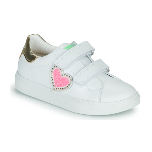 Chaussures Fille Baskets basses Pablosky TOMI Blanc / Rose