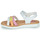 Chaussures Fille Sandales et Nu-pieds Pablosky TREGO Blanc / Rose / Orange