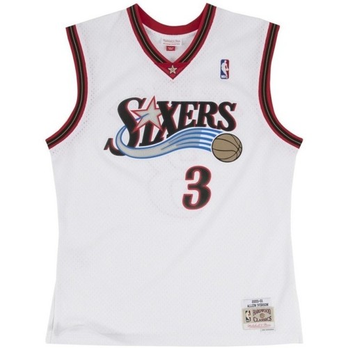 Vêtements T-shirts manches courtes en 4 jours garantis Maillot NBA Allen Iverson Phil Multicolore