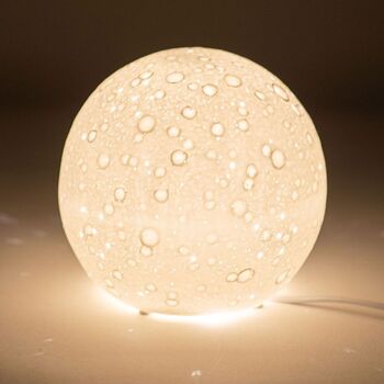 Maison & Déco Lampes à poser Amadeus Lampe à poser Lune de Porcelaine Blanc