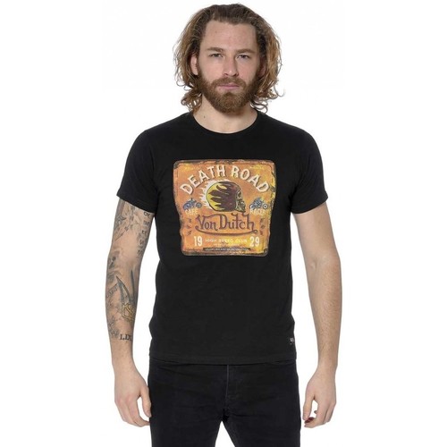 Vêtements Homme T-shirts manches courtes Von Dutch Tee Shirt Ride W Noir