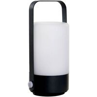 Tapis Mandala Bleu Lampes à poser Item International Lampe de table noire transportable LED Noir