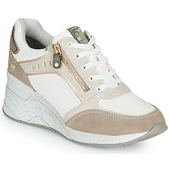 Chaussures Femme Baskets montantes Mustang SONA Beige / Blanc