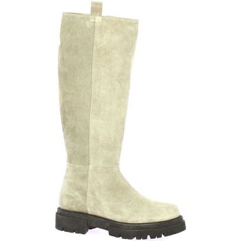 Chaussures Femme Bottes Exit bassa Boots cuir velours Taupe