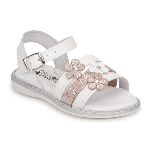 Chaussures Fille Sandales et Nu-pieds Tables à manger KATAGUE Blanc / Rose irisé