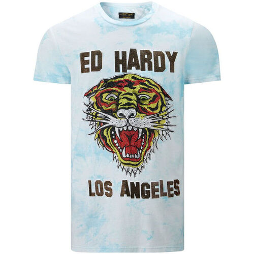 Vêtements Homme T-shirts manches courtes Ed Hardy Los tigre t-shirt turquesa Bleu