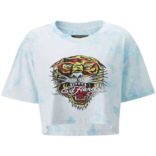 Vêtements Femme T-shirts & Polos Ed Hardy Los tigre grop top turquesa Bleu