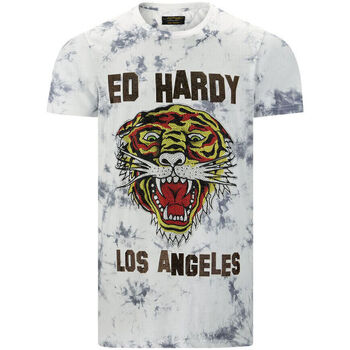 Vêtements T-shirts manches courtes Ed Hardy Los tigre t-shirt white Blanc
