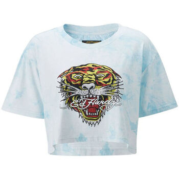 Vêtements T-shirts & Polos Ed Hardy Los tigre grop top turquesa Bleu