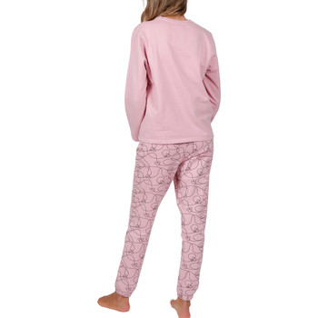 Admas Pyjama tenue d'intérieur pantalon top long Minnie Soft Disney Rose