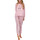 Vêtements Femme Pyjamas / Chemises de nuit Admas Pyjama tenue d'intérieur pantalon top long Minnie Soft Disney Rose
