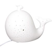 Maison & Déco Lampes à poser Faye Lampe à poser en porcelaine blanche baleine 22 cm Blanc