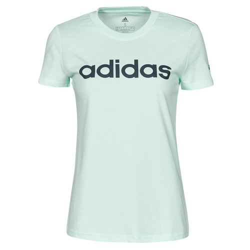 Vêtements Femme Add Short Sleeve Zip Neck Polo Shirt 3-16yrs to your favourites adidas Performance LIN T-SHIRT ice mint/legend ink