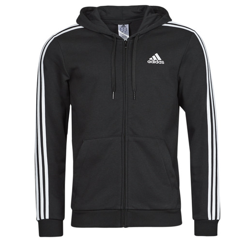 Vêtements Homme Vestes de survêtement voetbal Adidas Sportswear 3 STRIPES FL FULL ZIP HD Noir
