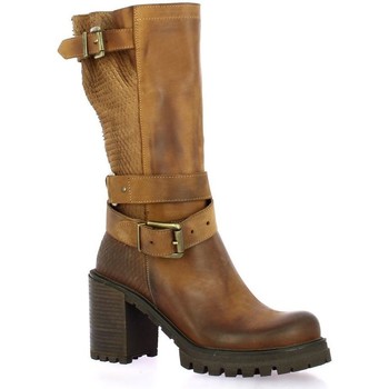 Chaussures Femme Boots marca Pao Boots marca cuir nubuck Marron